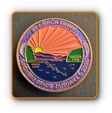 Geocoin Seabeck Tribe Debob Bay Misery Point Oregon Sunrise Indian on Horseback