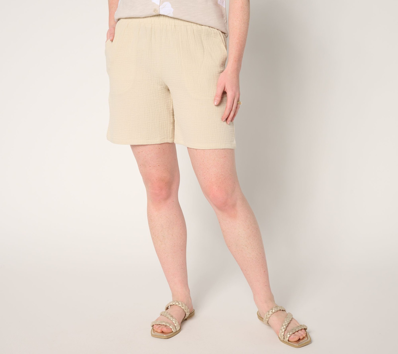 Belle by Kim Gravel Women's Pants Sz XL 100% Cotton Gauze 