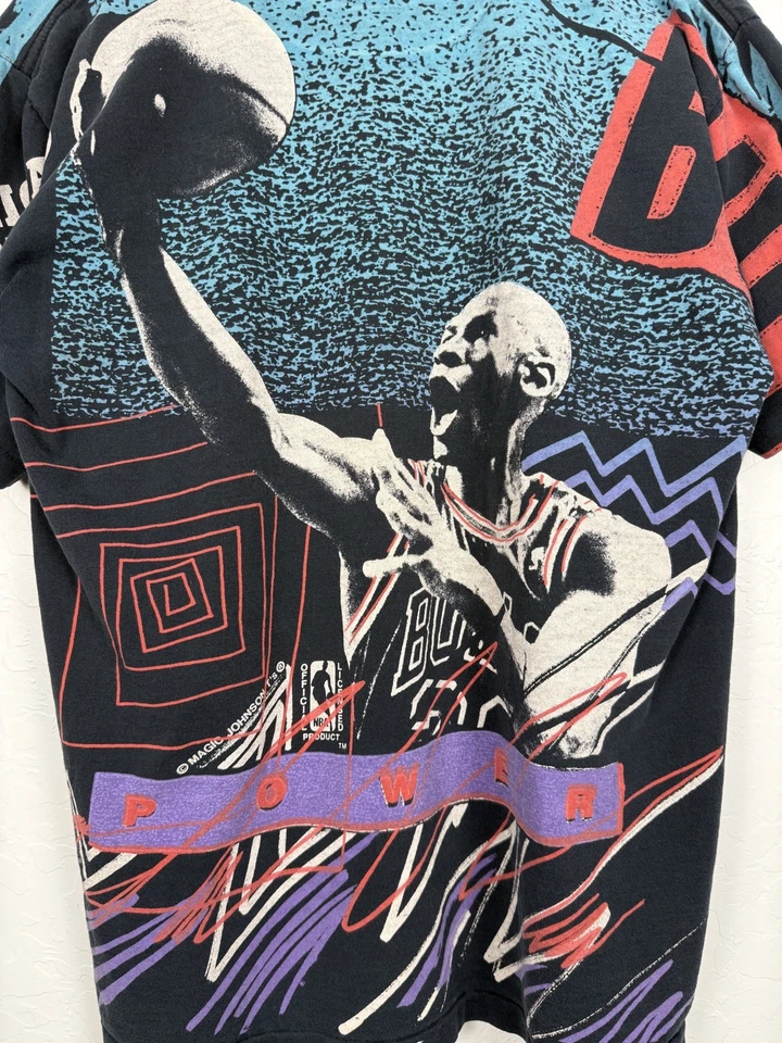 CAMISETA DE COLECCIÓN AÑOS 90 NBA CHICAGO BULLS MICHAEL JORDAN MAGIC JOHNSON TALLA XL Foto 3 de 4