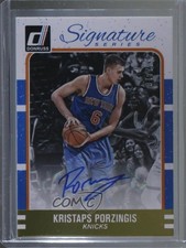 2016-17 Panini Donruss Signature Series Gold /10 Kristaps Porzingis #49 Auto 0b0