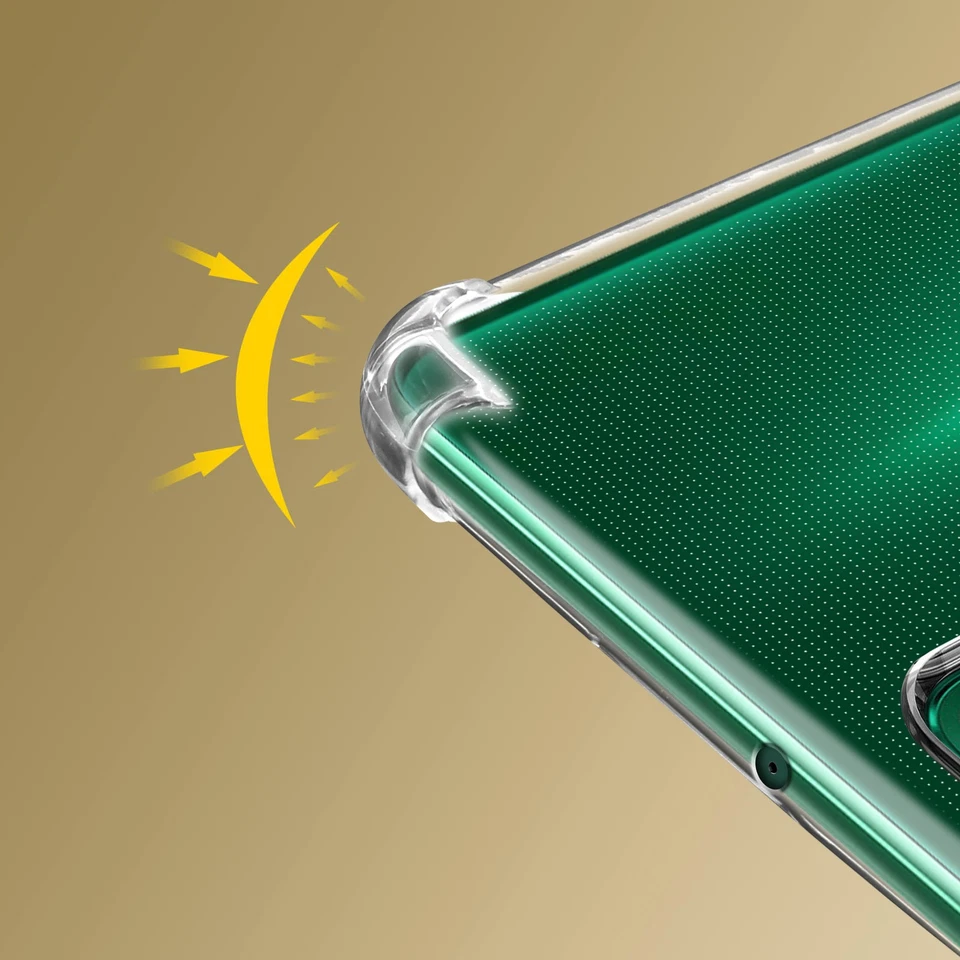 Capa traseira flexível para Huawei P40 Lite com cantos de para-choque - Transparente - Imagem 3 de 4