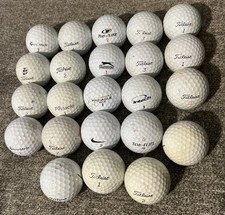 Lot Of 23 Golf Balls Used Nike Titleist TaylorMade Top-Flite Slazenger Pinnacle