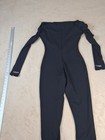 Lucky Label Women’s Black Ribbed Long Sleeve Full-Length Unitard Jumpsuit — photo 3