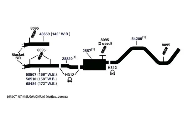For Ford F-250 Super Duty 1999-2003 AP Exhaust 54209 Exhaust Tailpipe - Imagem 4 de 4