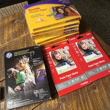 Lot Of 8 New Kodak Picture Paper 50 sheets, 4x6, Soft Gloss  canon HP
