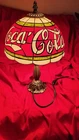 Vintage Tiffany style Coca Cola  Table Lamp - Works