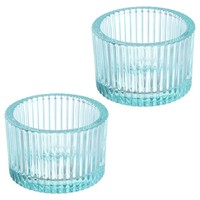2 StüCk Teelichthalter, TeelichtgläSer Kerzenhalter Glas Kerzenhalter #5