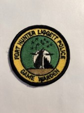 Fort Hunter Liggett Police            Game Warden Patch (small)