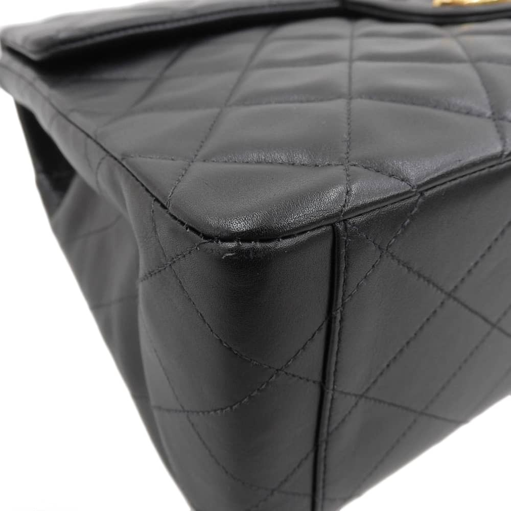 CHANEL Large Matelassé 34 Coco Mark Chain Shoulder Bag Black 2# A01094 #0040 image 4