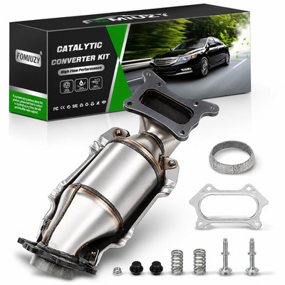 Fomiuzy High Flow Front Catalytic Converter Kit Direct-Fit Honda Accord 2008