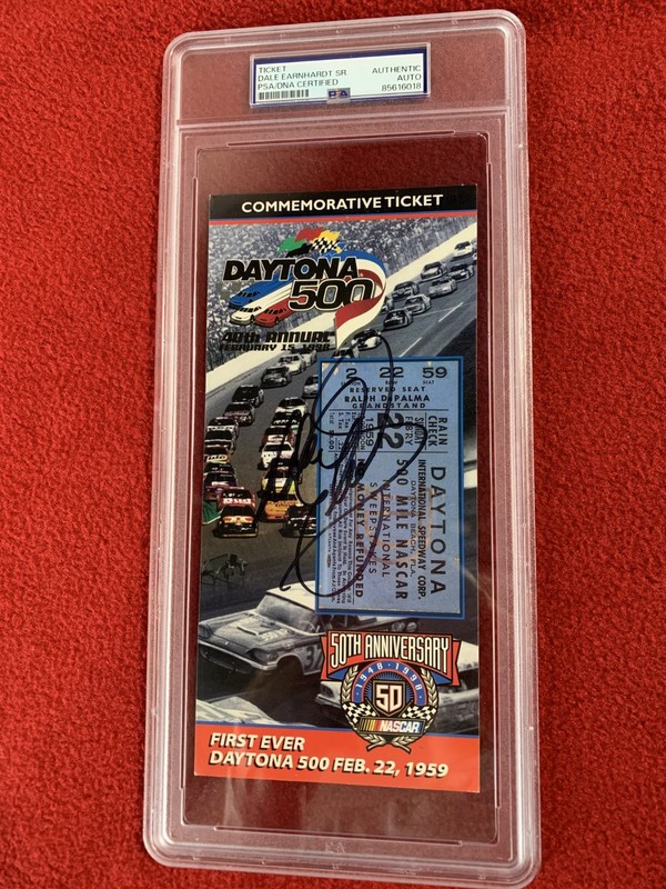 1998 Dale Earnhardt Sr. Signed Daytona 500 Commemorative 1959 Ticket PSA/DNA