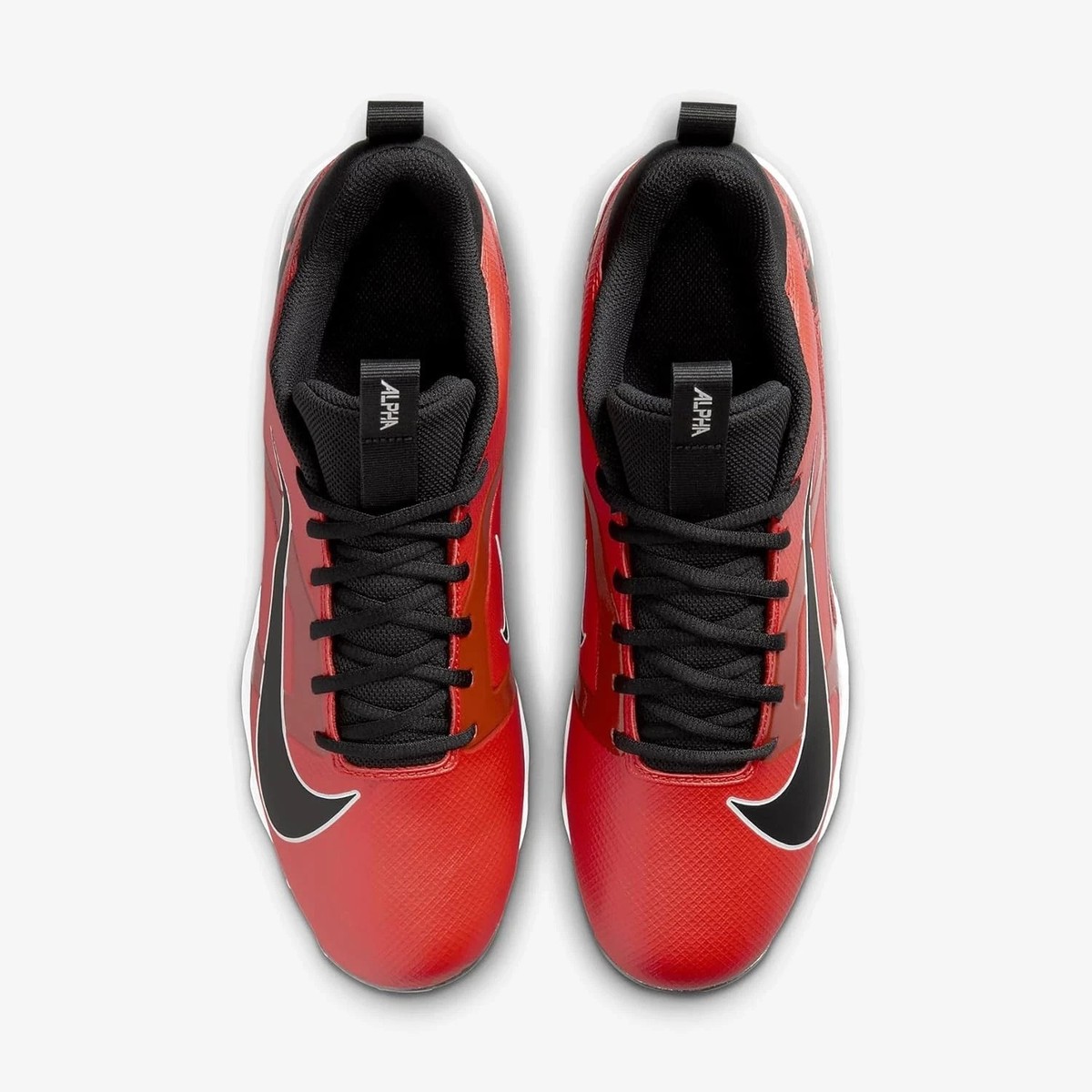 NIB Nike Alpha Menace 4 Shark NRG Red‎ Football Cleats FQ4536-600 Men\'s Size 10 Nike Alpha Menace 4 Shark NRG Red Football Cleats FQ4536-600  main image 4