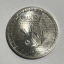 Philippines 1 Piso 2017 50 Years Of ASEAN AU-UNC Condition Commemorative Coin 2