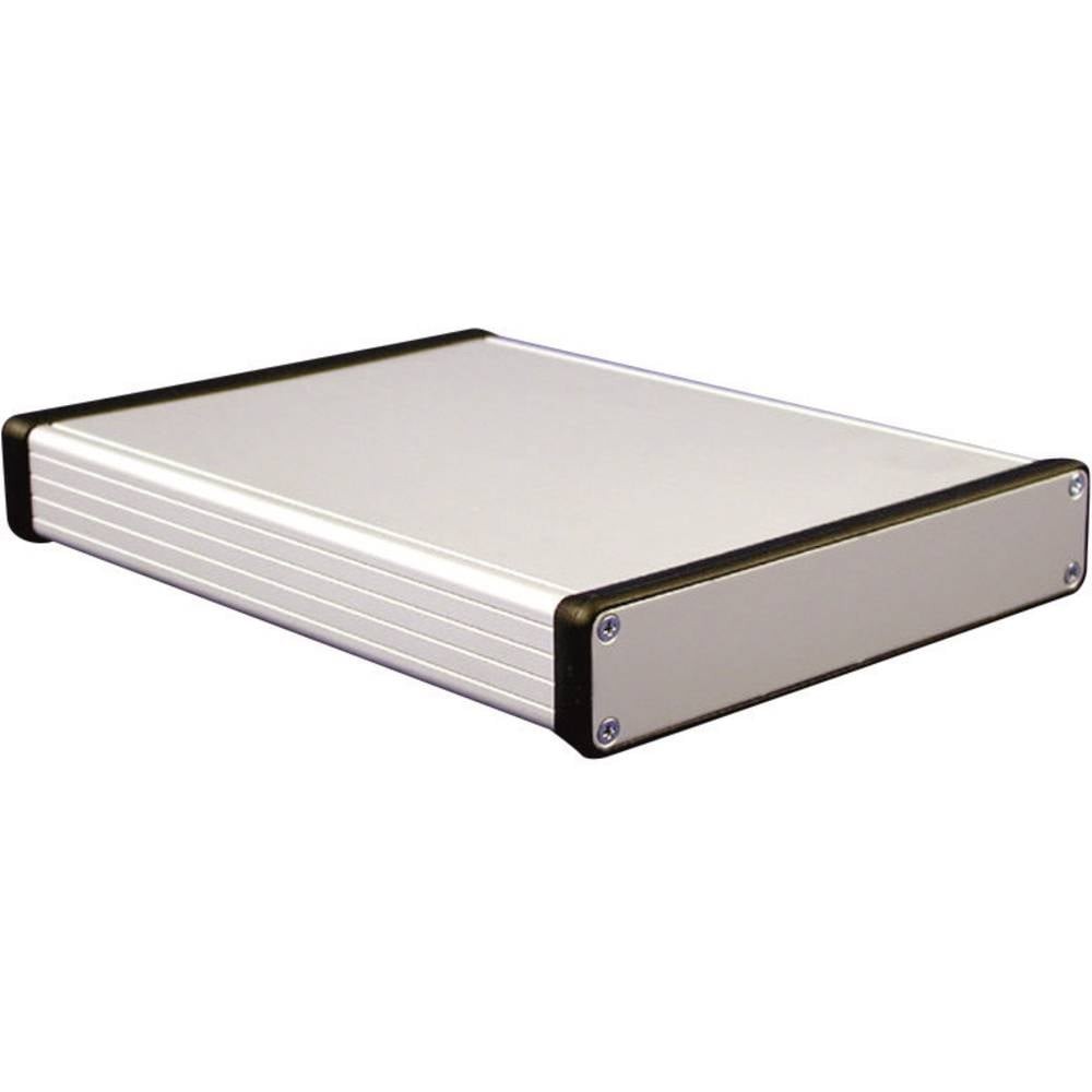 Boîtier aluminium Hammond 1455C801 avec finition brossée pour équipement audio haut de gamme