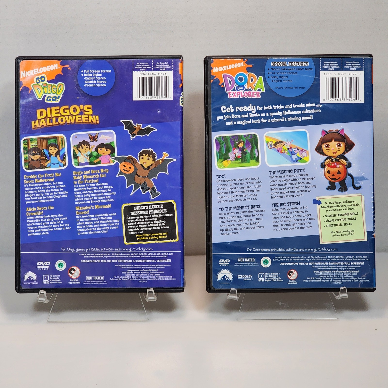 Nickelodeon Nick Jr Halloween Specials Dora's Halloween & Diego's Halloween