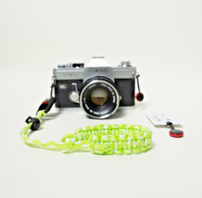 Lime Green Camera Wrist Strap White Paracord Adjustable w/ Peak Design Anchor