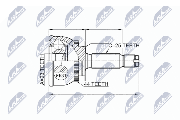 Gelenksatz Antriebswelle NTY NPZ-HY-549 FüR Matrix Hyundai Elantra 3 XD FC 2 GK-image