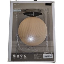 Next Flush Fitting Ceiling Light Bromma Swirl Glass Chrome Dimmable Indoor Bath