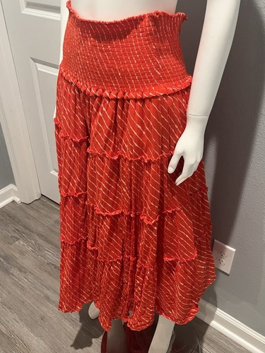 Lauren Ralph Lauren Skirt Sz Large Red Maxi Skirt - 第 3/5 張圖片