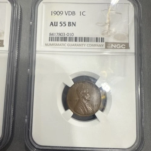 1909 VDB Wheat Penny AU 55 BN NGC