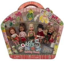 2005 Kelly Club 5 Dolls Holiday Bunch Barbie Christmas Set Mattel J3694 - New
