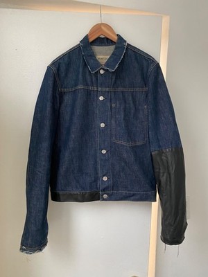 Helmut Lang archive denim and leather jacket SS 2003 | eBay