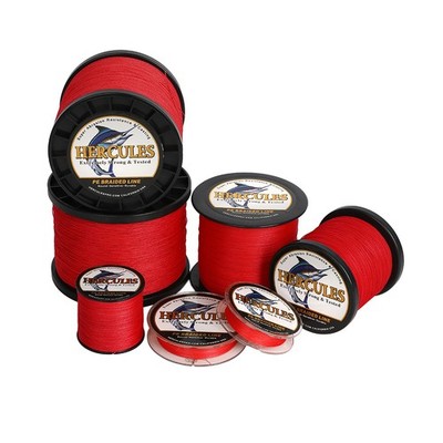 HERCULES 4 Strands 6lb-100lb Zero Stretch Red Braided Fishing Line