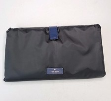 Kate Spade Infant Changing Pad Black Nylon Padded Inside Mesh Pockets