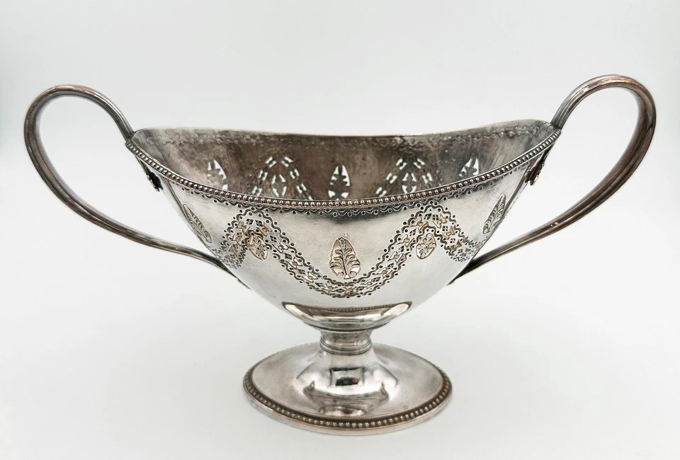 GEORGIAN PIERCED SUGAR BOWL OLD SHEFFIELD PLATE c1780 - image 2 of 4