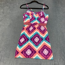 American Eagle Outfitters Mini Dress Women 2 Multicolor Spaghetti Strap Back Zip