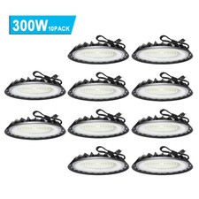 10Pack 300W UFO LED High Bay Light Commercial Industrial Garage Led Shop Light