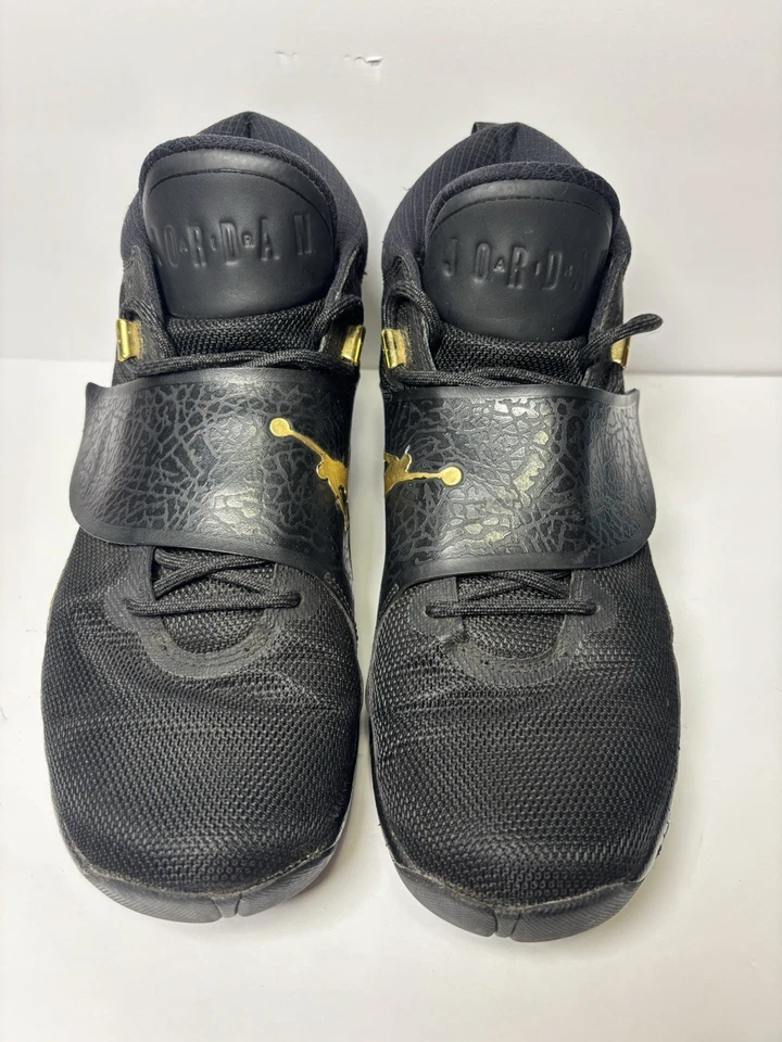 Tenis de baloncesto Jordan Super.Fly 5 PO Armory negros y dorados logotipo de salto 10,5 Foto 2 de 4