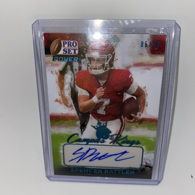 2021 SPENCER RATTLER Pro Set Power Campus Kings Platinum Blue AUTO /99 SAINTS
