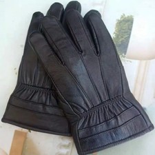 Genuine Leather Gloves Men/Women : Fleece-Lined Warm, Thin/Thick Cotton, For Mo