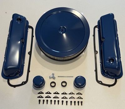 Ford Blue Valve Covers Performance White Air Cleaner Engine Dress
