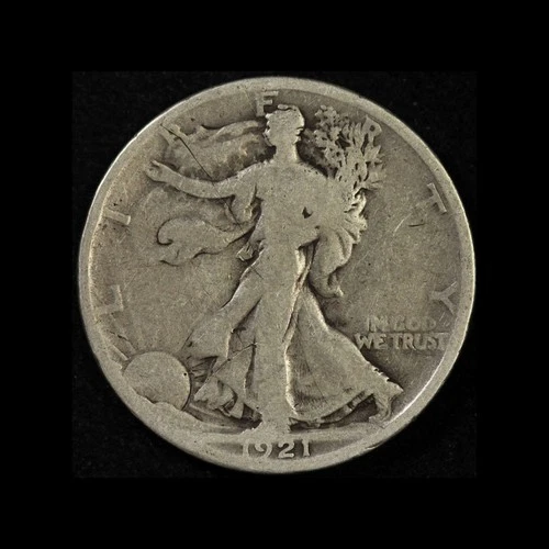 1921-D 50c Walking Liberty Half Dollar - Free Shipping USA