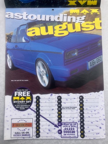 MAX POWER 1997 COVER AUTOS KALENDER - SELTENE 12 AUTOS - Bild 10 von 12