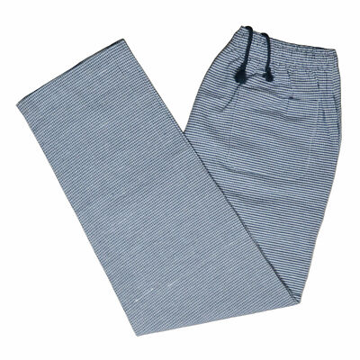 Kochhose Hose Gingham Karo Küche schwarz-weiß Uniform Gummizug Lebensmittel