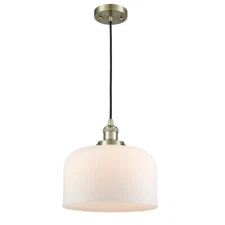 Innovations 1-LT LED Large Bell 12" Mini Pendant, AB/Matte - 201C-AB-G71-L-LED
