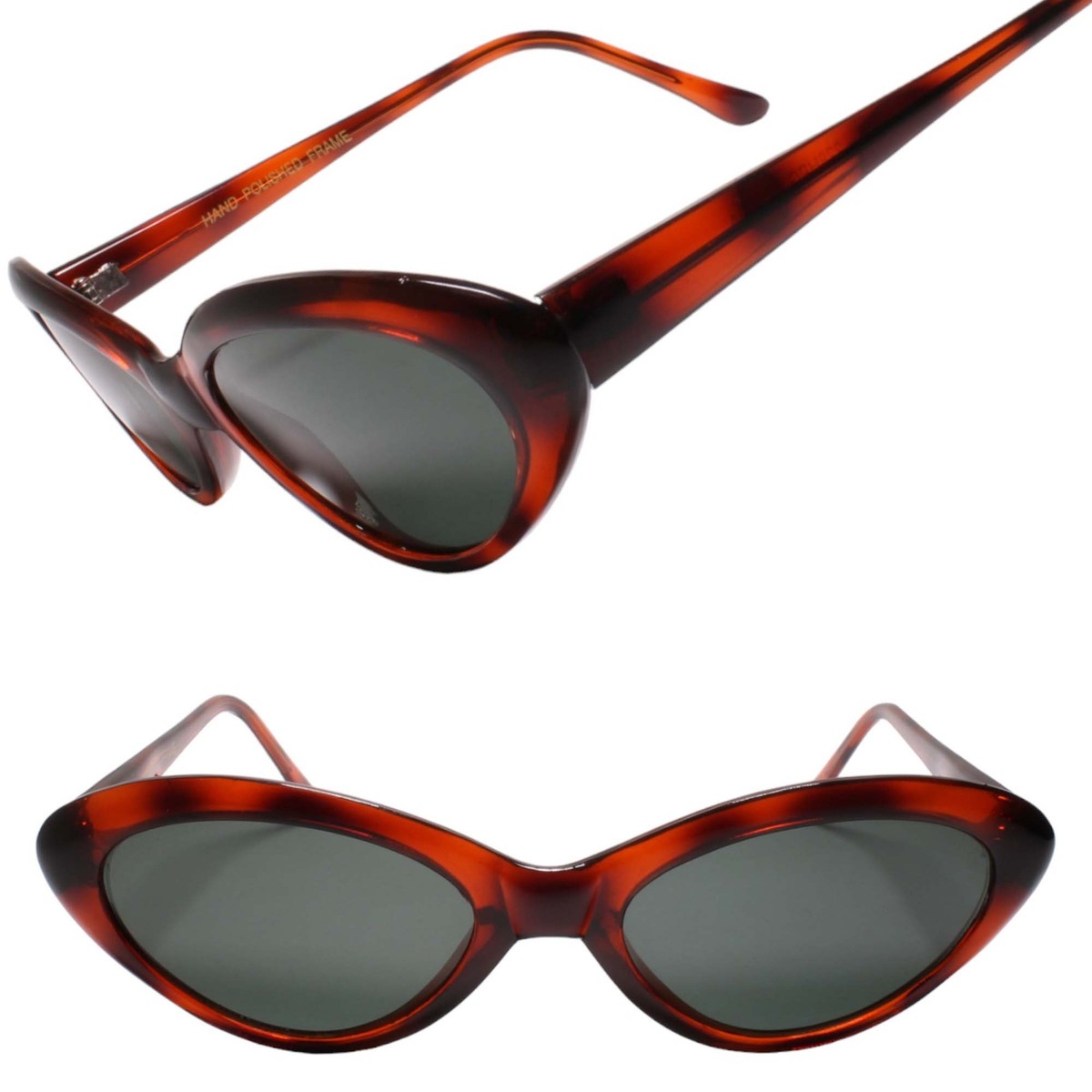 Women’s Red Cat-Eye Sunglasses - Sleek Retro Style Red Cat Eye Sunglasses, Gold Chain Temple Detail, Vlux Club  main image 4