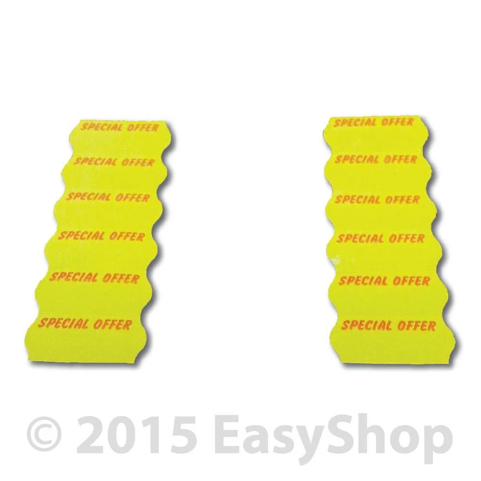 EASY LABEL SPECIAL OFFER 26 X 12mm Price Marking Gun Labels CT4 Motex Yellow Perm Adhesive
