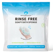 -21% Larger,No Rinse Bathing Wipes for Adults-Rinse Free Bath Sponges,Soap Infus