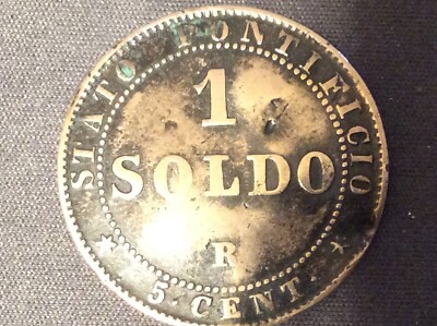 イタリア Porada社 SIR-BISパレットスタンド 廃番希少モデル¥25万 1867 R ,POPE PIUS IX, 1 SOLDO,HOLY SEE VATICAN CITY STATE**Blessed
