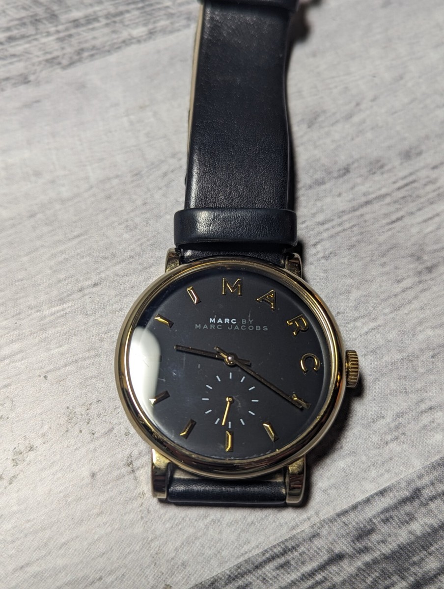 Marc Jacobs watch with black leather band MARC JACOBS Stainless Steel and Genuine Reptile Black  main image 3