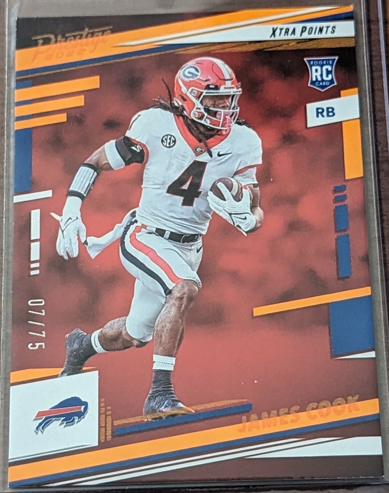 JAMES COOK 2022 Panini Prestige Orange /75 Rookie Xtra Points #347 RC Bills