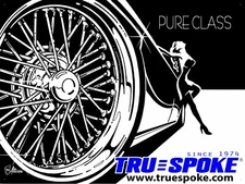 Truespoke Wire Wheels Official Garage Banner 4 Foot Wide by 3 Foot High Truspoke