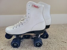 Vintage Girls White Skates Roller Derby Size 2