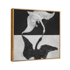 Framed Canvas Group ix Suw The Swan No 1-1915 by Hilma Af Klint Wall Art 24"x24"
