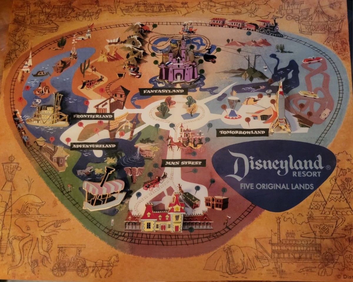 Disneyland Gift With Purchase GWP Set of 5 pins 2005 Five