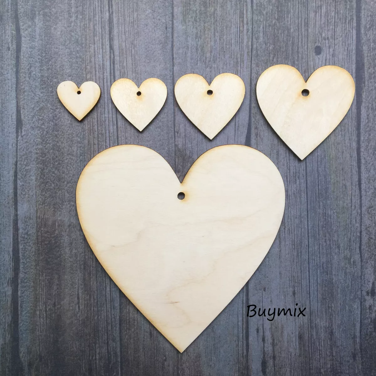 Wooden hearts for crafts deals
